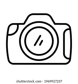 camera mirror less shutter photograph single icon with outline style vector design illustration