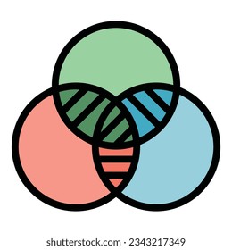 Vector de contorno de icono de mezcla de cámara. Estudio de arte. Color de la foto