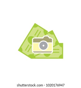 Camera Money Logo Icon Design