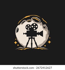 Kamera Mond abstrakte Logo modernen Stil