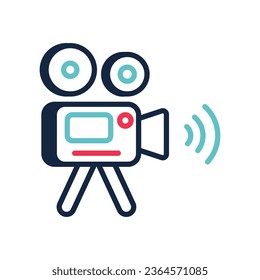 Camera Movie icon vector stock illustration