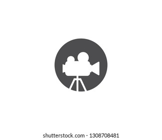 Camera Movie logo vector template