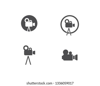 Camera Movie logo vector template