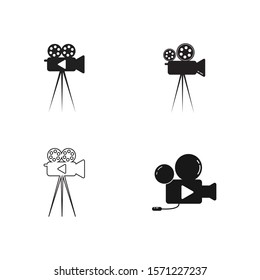 Camera Movie logo vector template