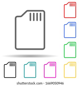 camera multi color style icon. Simple thin line, outline vector of web icons for ui and ux, website or mobile application