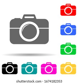 camera multi color style icon. Simple glyph, flat vector of zoo icons for ui and ux, website or mobile application