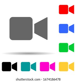 camera multi color style icon. Simple thin line, outline vector of web icons for ui and ux, website or mobile application