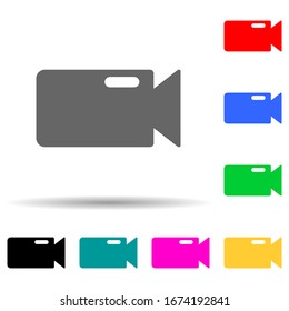 camera multi color style icon. Simple thin line, outline vector of web icons for ui and ux, website or mobile application