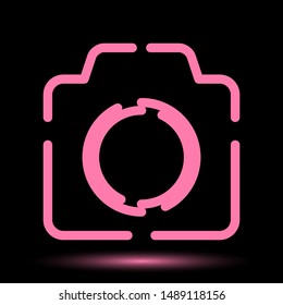 Camera neon icon unique design vector