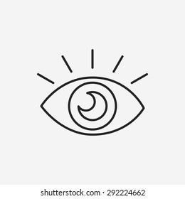 camera night mode line icon