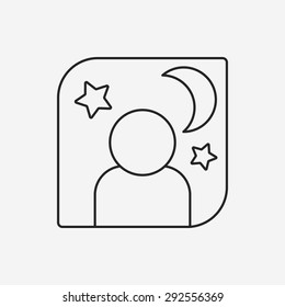 camera night mode line icon