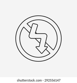 camera no flash mode line icon