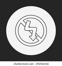 camera no flash mode line icon