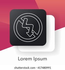 camera no flash mode line icon