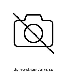 Camera, no photo logo simple icon vector. Flat design.ai