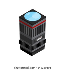 camera normal lens design in isometric box style