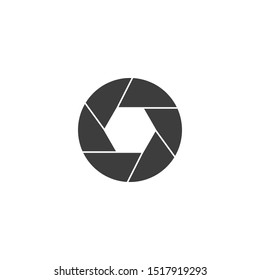 Camera objective icon isolated on white background. Vector illustration. Eps 10.