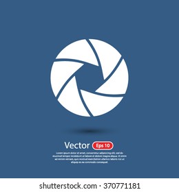 Camera objective  icon. One of set web icons