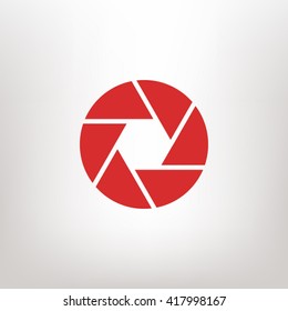 Camera objective  icon. One of set web icons