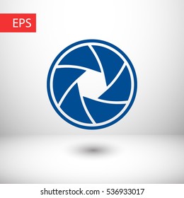 Camera objective  icon. One of set web icons