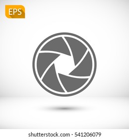 Camera objective  icon. One of set web icons