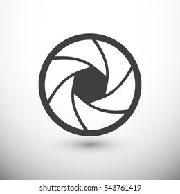 Camera objective  icon. One of set web icons