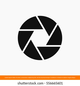 Camera objective  icon. One of set web icons