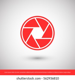 Camera objective  icon. One of set web icons