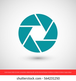 Camera objective  icon. One of set web icons
