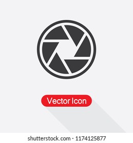 Camera Objective Icon Vector Illustration Eps10