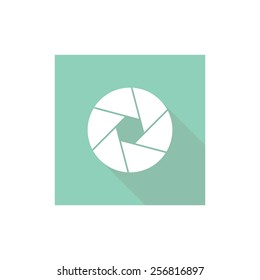 Camera objective icon vector illustration