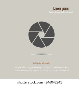 Camera objective icon,shutter icon,camera isolated, camera vector, shutter vector