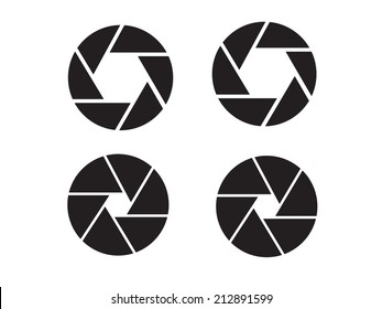 Camera Objective Icon,shutter Icon,camera Isolated,shutter Vector