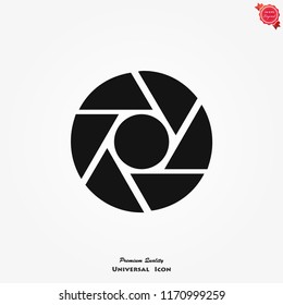 Camera objective vector icon