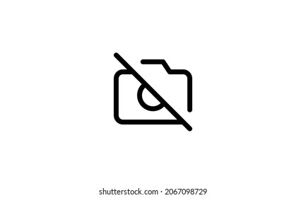 Camera Off App Icon Design Vector