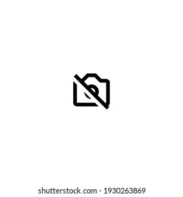 camera  off icon  isolated white background