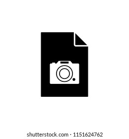 camera on document icon. Element of document icon. Premium quality graphic design icon. Signs and symbols collection icon for websites, web design, mobile app
