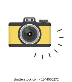 camera On Isolate White Background