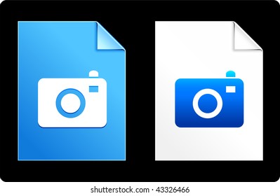 Camera on Paper Set Original Vector Illustration AI 8 Compatible File