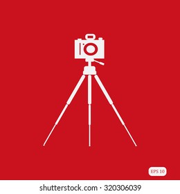 the camera on a tripod