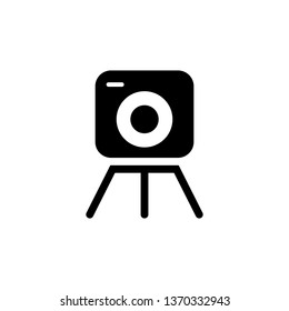 Camera on a tripod icon