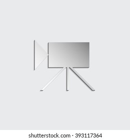 camera on a tripod; multimedia production; film broadcast; EPS10