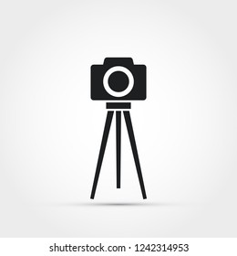 Camera on a tripod vector illustration
