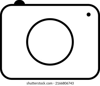 camera on white background with instagram focus