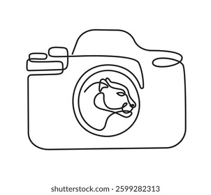 Camera one line art victor art white background single icon print-outline- victor. eps lion one line art 