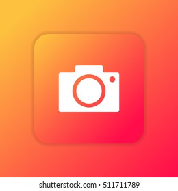 Camera orange bright app ui/ux Icon / Logo design
