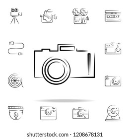 camera outine icon. Photo and camera icons universal set for web and mobile