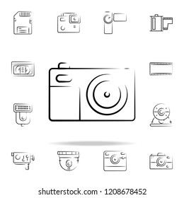 camera outine icon. Photo and camera icons universal set for web and mobile