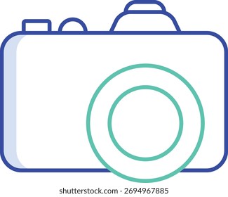 camera outline color icon design
