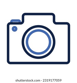 Camera outline icon. Adventure icon set. Vector illustration isolated on white background.